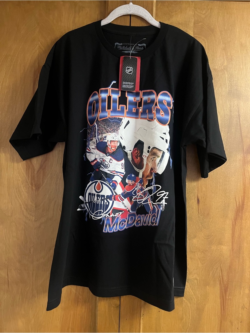 Edmonton Oilers Connor Mcdavid T-Shirt Size Xl Michell & Ness Player 2.0 Nwt